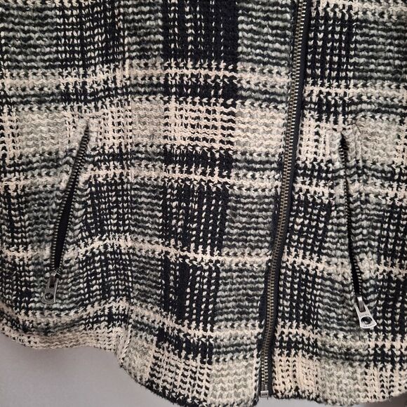 Lucky Brand Womens Harper Tweed Blazer Moto Long Sleeve Business Modern Large - Picture 6 of 12